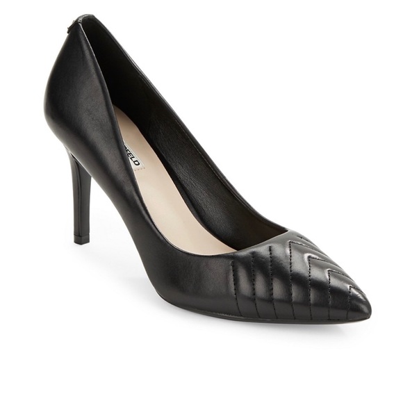 NWT Karl Lagerfeld Roulle Leather Toe-Point Pumps - Picture 3 of 7